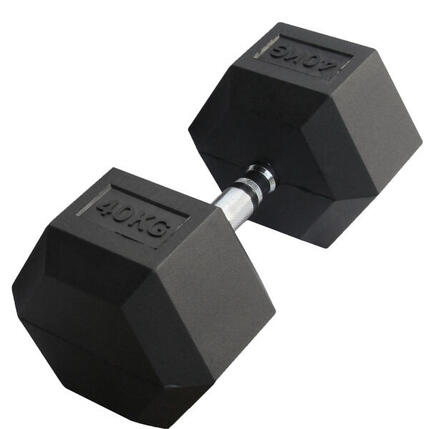 Haltère hexagonal "Hex Dumbbell" en caoutchouc GladiatorFit