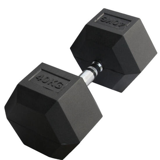 Sechseckige Hantel "Hex Dumbbell" aus Gummi GladiatorFit