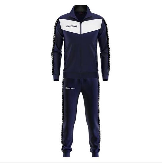 Survêtement Full Zip Homme - Givova bleu et blanc