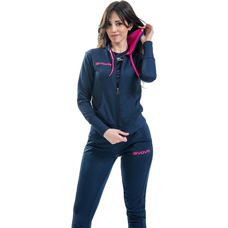 Survêtement Full Zip Femme - Givova bleu rose