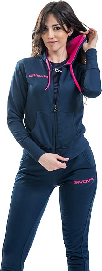 Survêtement Full Zip Femme - Givova bleu rose 2/7