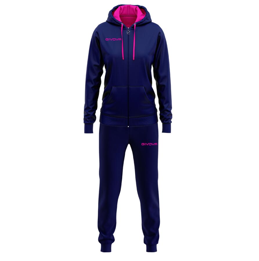 Survêtement Full Zip Femme - Givova bleu rose 1/7