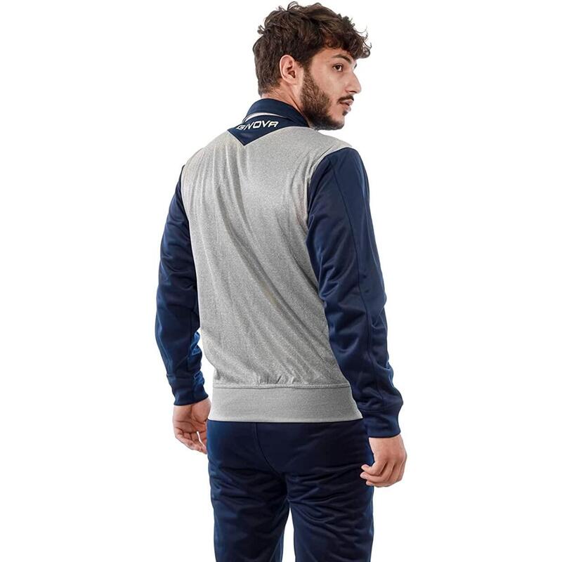 Survêtement Full Zip Femme/mixte - Givova gris et bleu