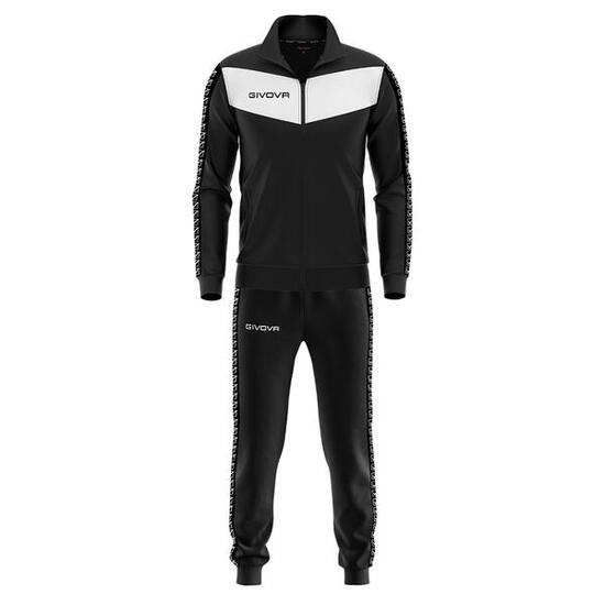 Survêtement Full Zip Homme - Givova noir et blanc