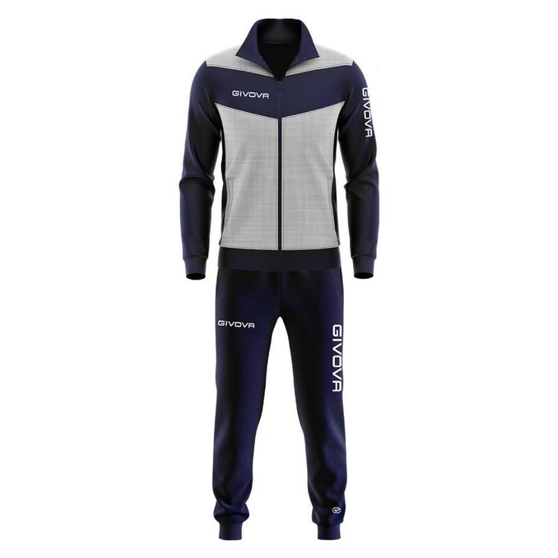 Survêtement Full Zip Femme/mixte - Givova gris et bleu