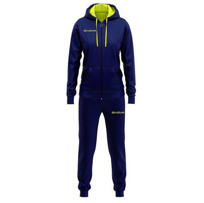 TUTA complete uomo ( acetato-poliestere) givova blu/giallo fluo