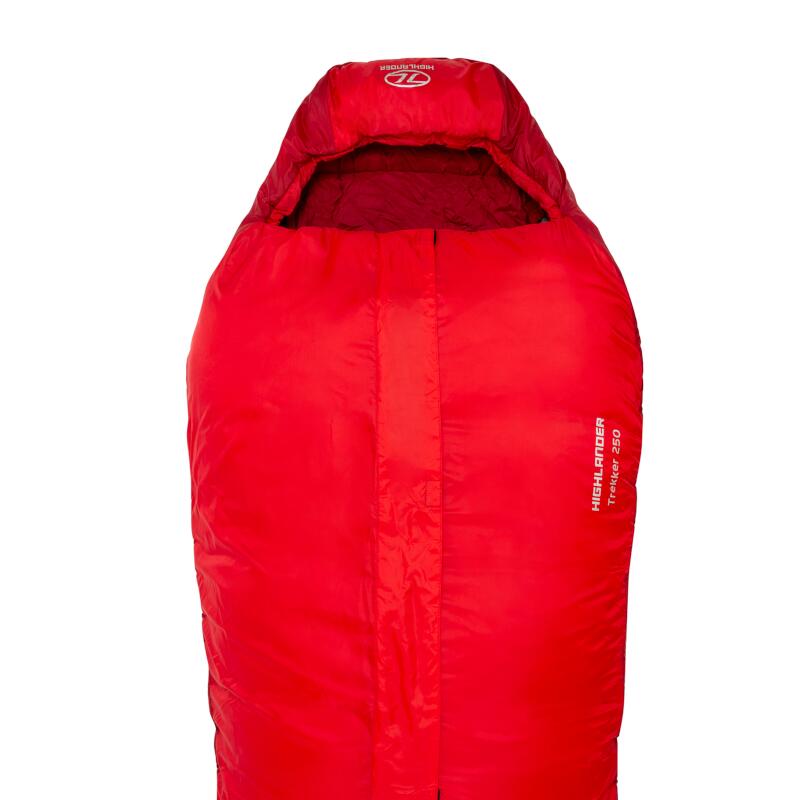 Sac de couchage momie Trekker 250 -10°C avec moustiquaire - Rouge - adultes