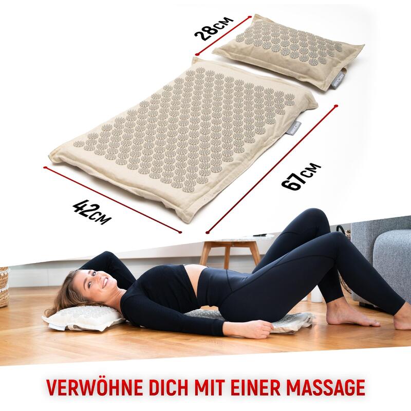 Tapis acupression – Stimulation intense, relaxation profonde - Gris-anthracite