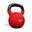 Kettlebell aus Gusseisen mit Silikonbeschichtung (14 Kg) - Kugelhantel rot