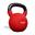 Kettlebell aus Gusseisen mit Silikonbeschichtung (18 Kg) - Kugelhantel rot