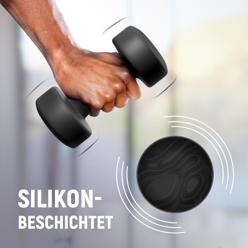 Dumbells 2 x 3 Kg - halter met neopreen coating, neopreen halterset, dumbell