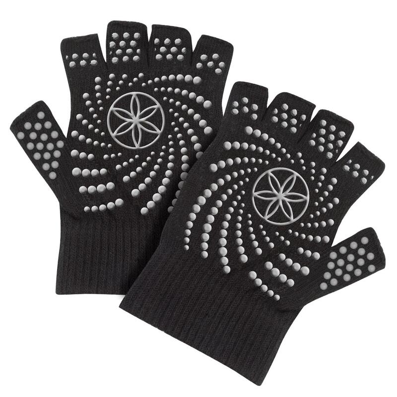 Gaiam Grippy Yoga Gloves - Gants antidérapants - Noir/Gris