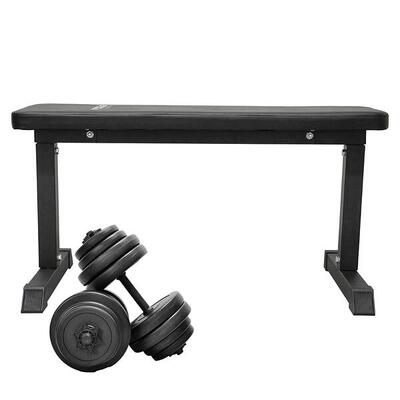 Hantelbank Force 3 - inkl. verstellbarem Hantelset 28 kg