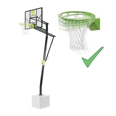 Exit galaxy basketbalbord voor grondmontage met dunkring - groen/zwart