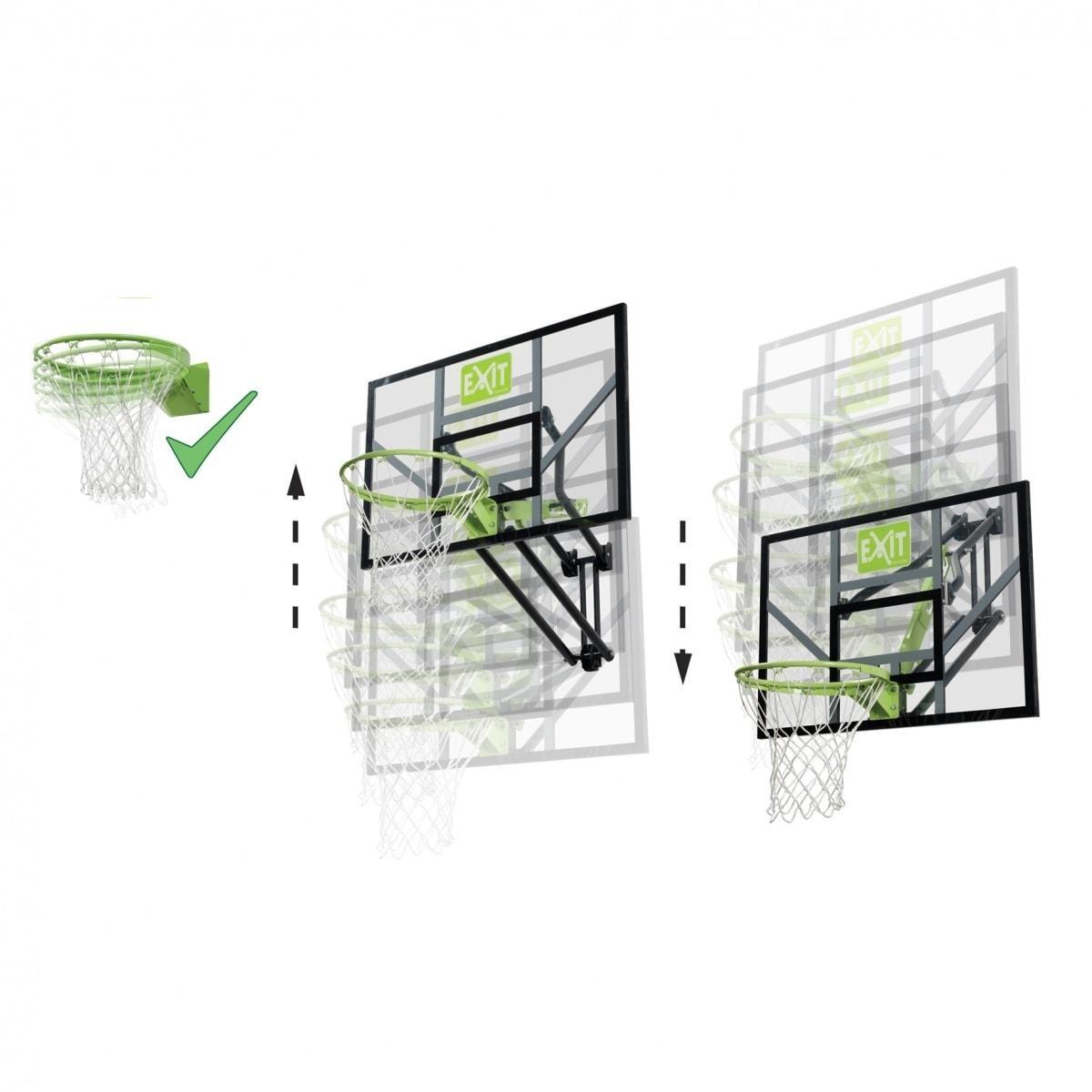 Basketbalmand voor wandmontage met dunkring Exit Toys Galaxy 2/7