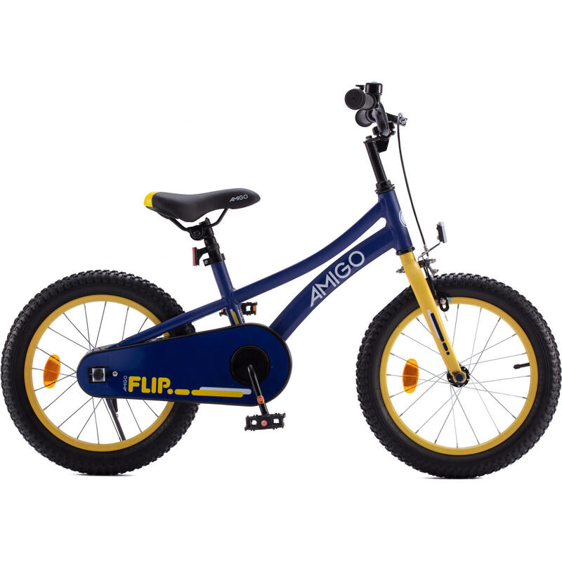 AMIGO Vélo garçon Flip 18 Pouces 26,5 cm Garçon Frein à rétropédalage Bleu