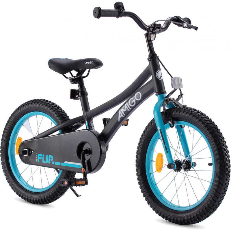 AMIGO Vélo garçon Flip 18 Pouces 26,5 cm Garçon Frein à rétropédalage Noir/Bleu