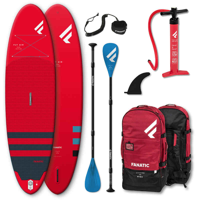 Fanatic iSUP Komplettset Package Fly Air/Pure red 2022 - Größe 9'8" Media 1