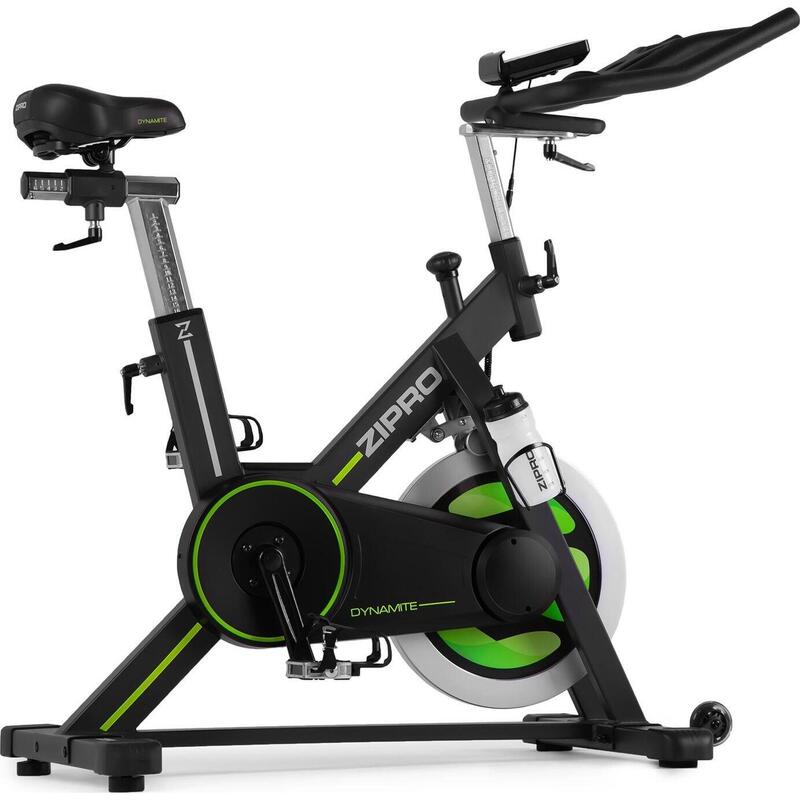 Spinningfiets Zipro Dynamite 20 kg vliegwiel indoor cycle Kinomap IConsole+