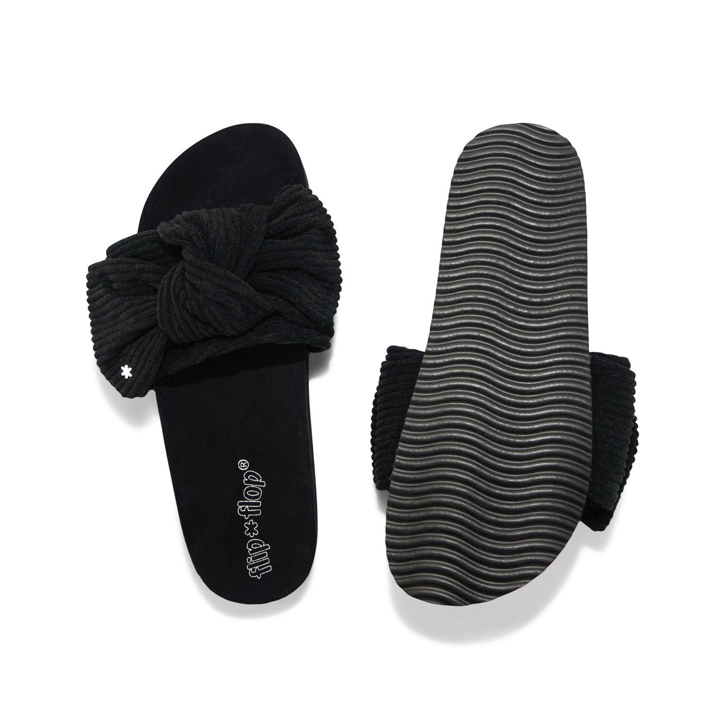 Femme Sandale pool*slide bow cord NOIR 3/4