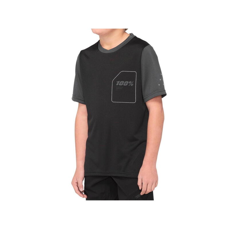Ridecamp Youth Short Sleeve Jersey - Black/Charcoal