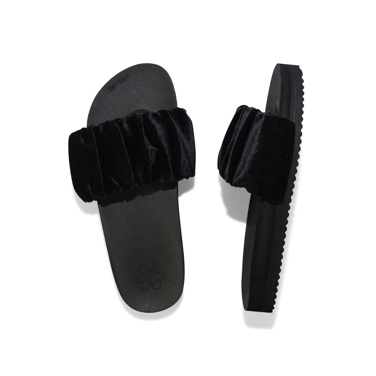 Femme Sandale pool*gentle velvet Noir 4/4