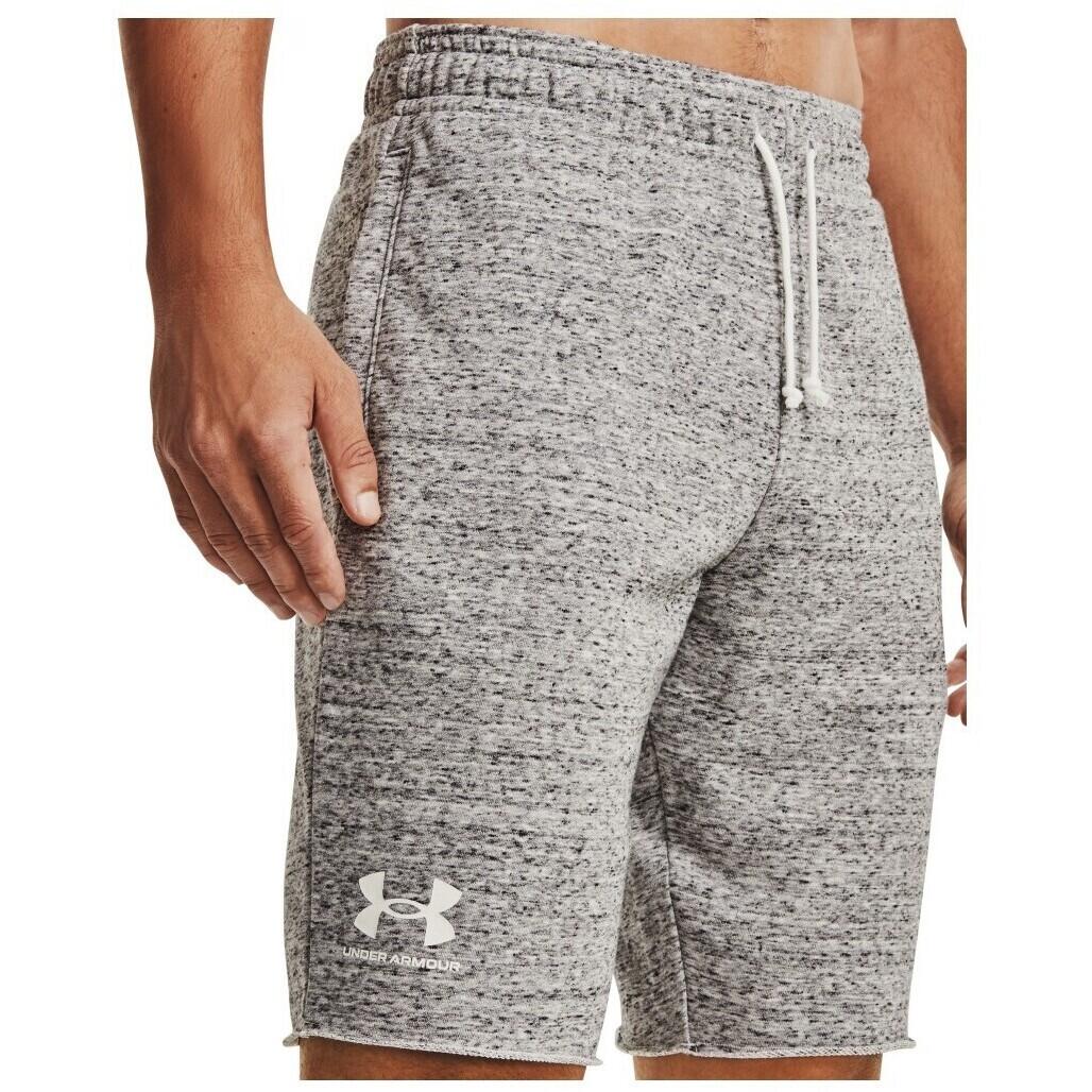 Short Uomo Under Armour Rival Terry Grigio Melange - XS 3/5