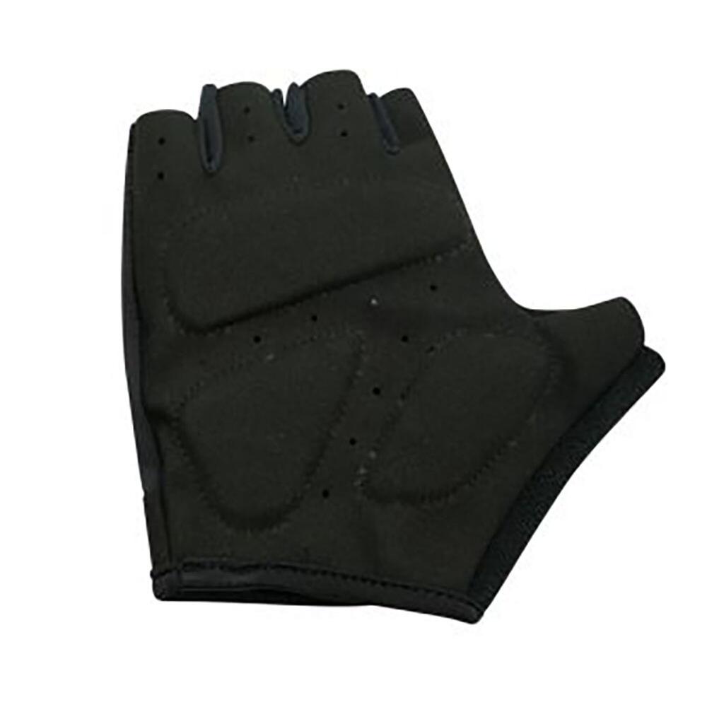 Mens Pedal Out Fingerless Suede Gloves (Black) 3/4