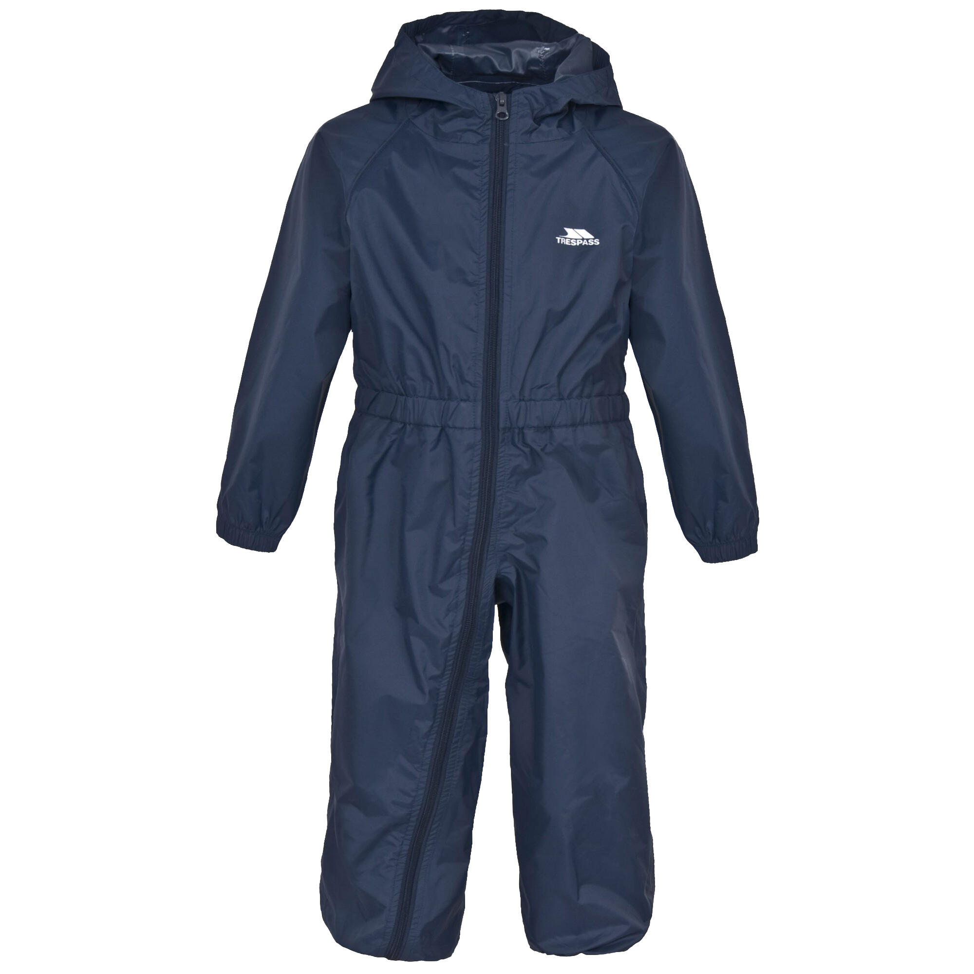 TRESPASS Babies Button Waterproof Rain Suit (Navy Blue)