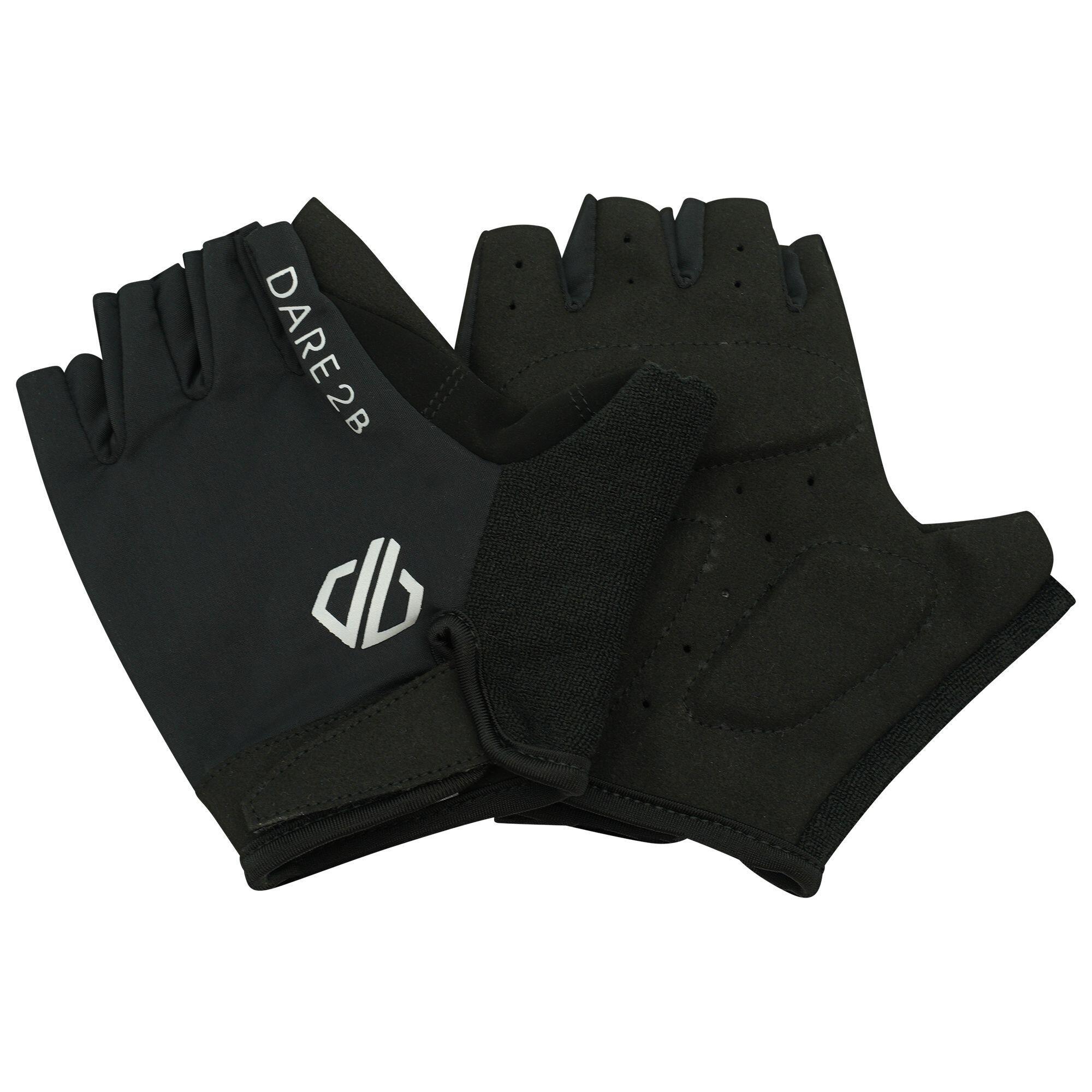 Mens Pedal Out Fingerless Suede Gloves (Black) 1/4