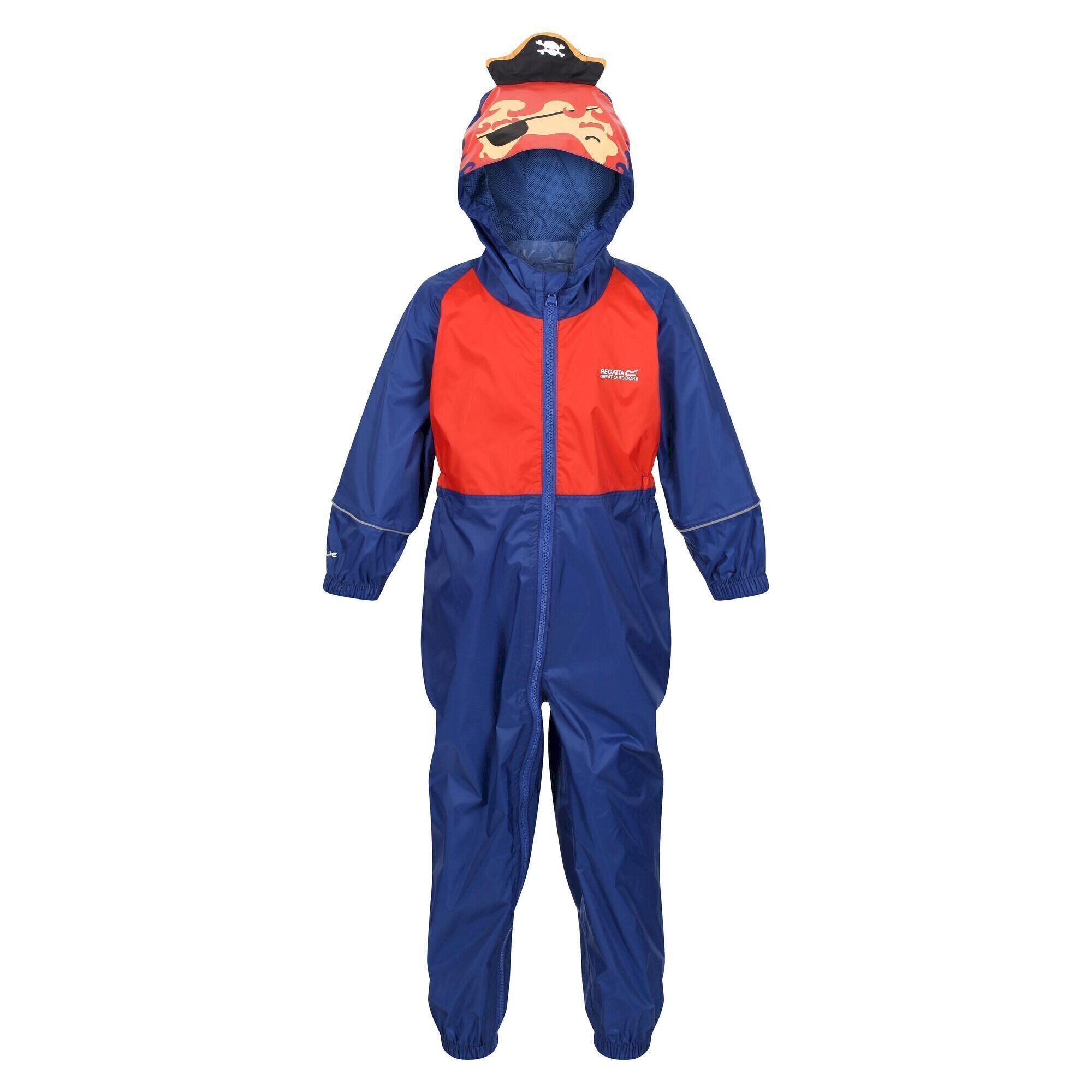 REGATTA Childrens/Kids Charco Pirate Waterproof Puddle Suit (New Royal)