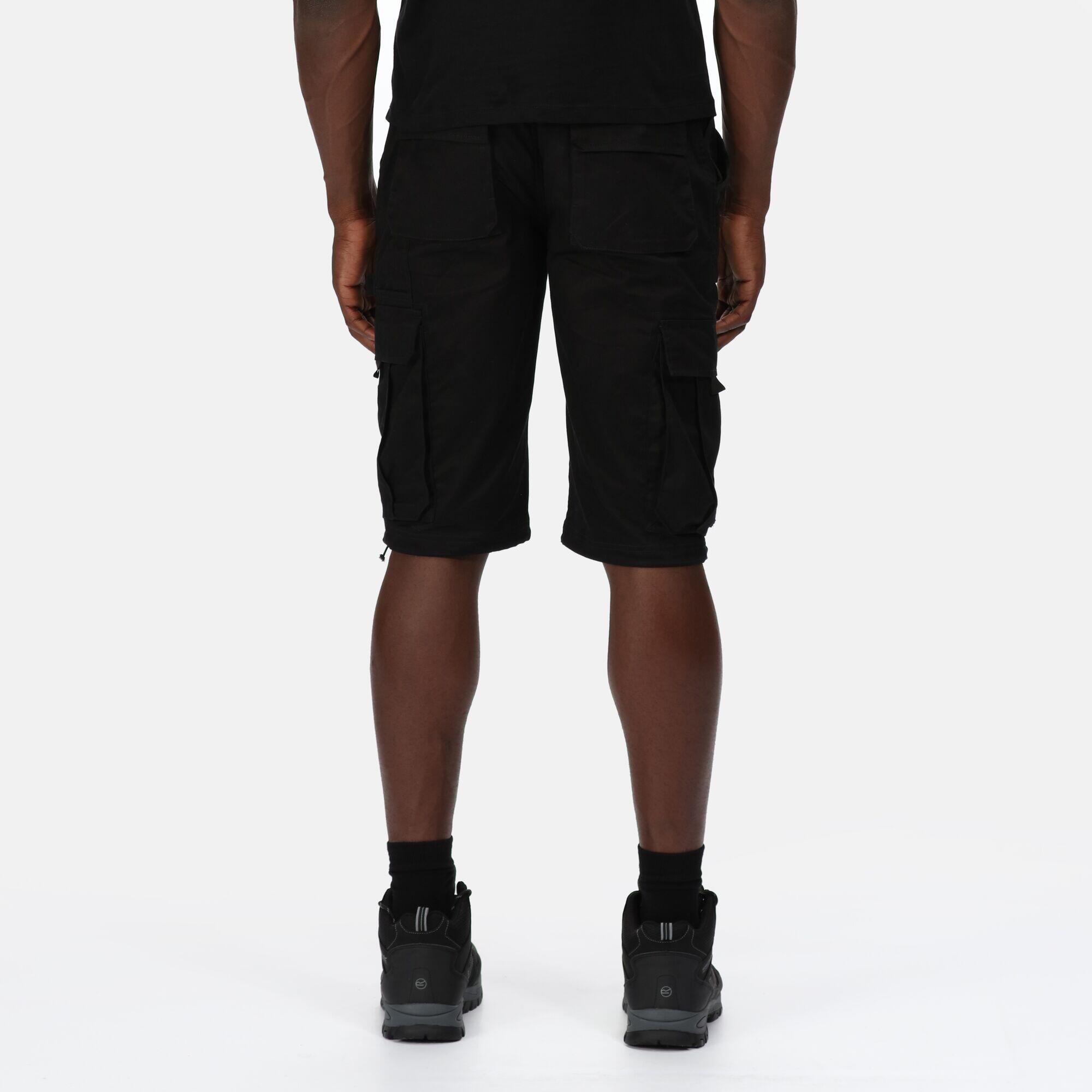 Mens Cargo Shorts (Black) 4/5