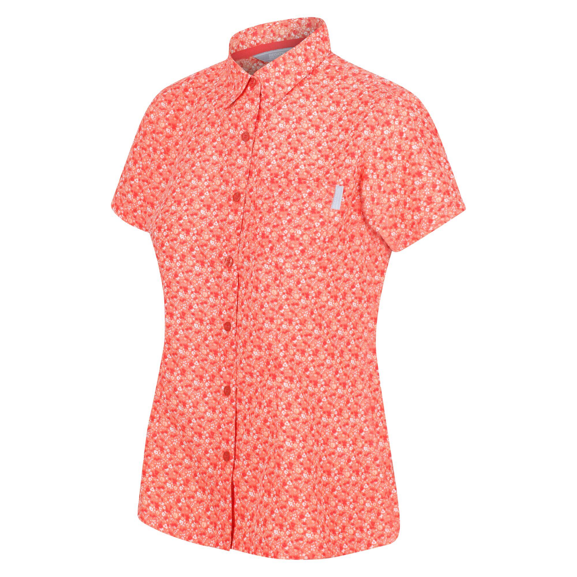 Regatta Nemora - Camicetta Donna In Cotone Biologico Coolweave, Maniche A Rullo, Leggera E Traspirante