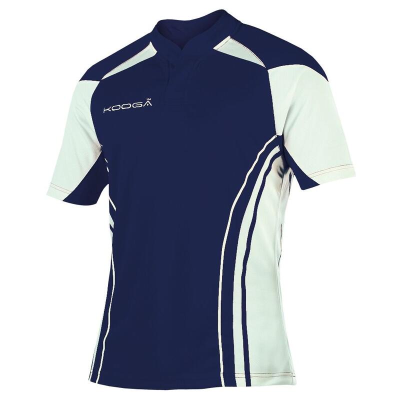 Junior Rugby Match Shirt Stadium Jungen Marineblau/Weiß