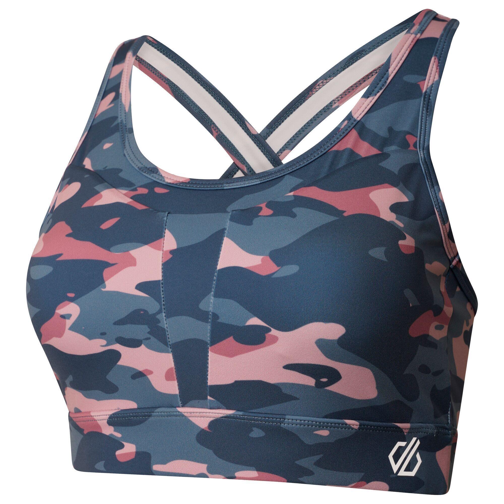 Womens/Ladies The Laura Whitmore Edit Mantra Camo Recycled Sports Bra (Powder 3/5