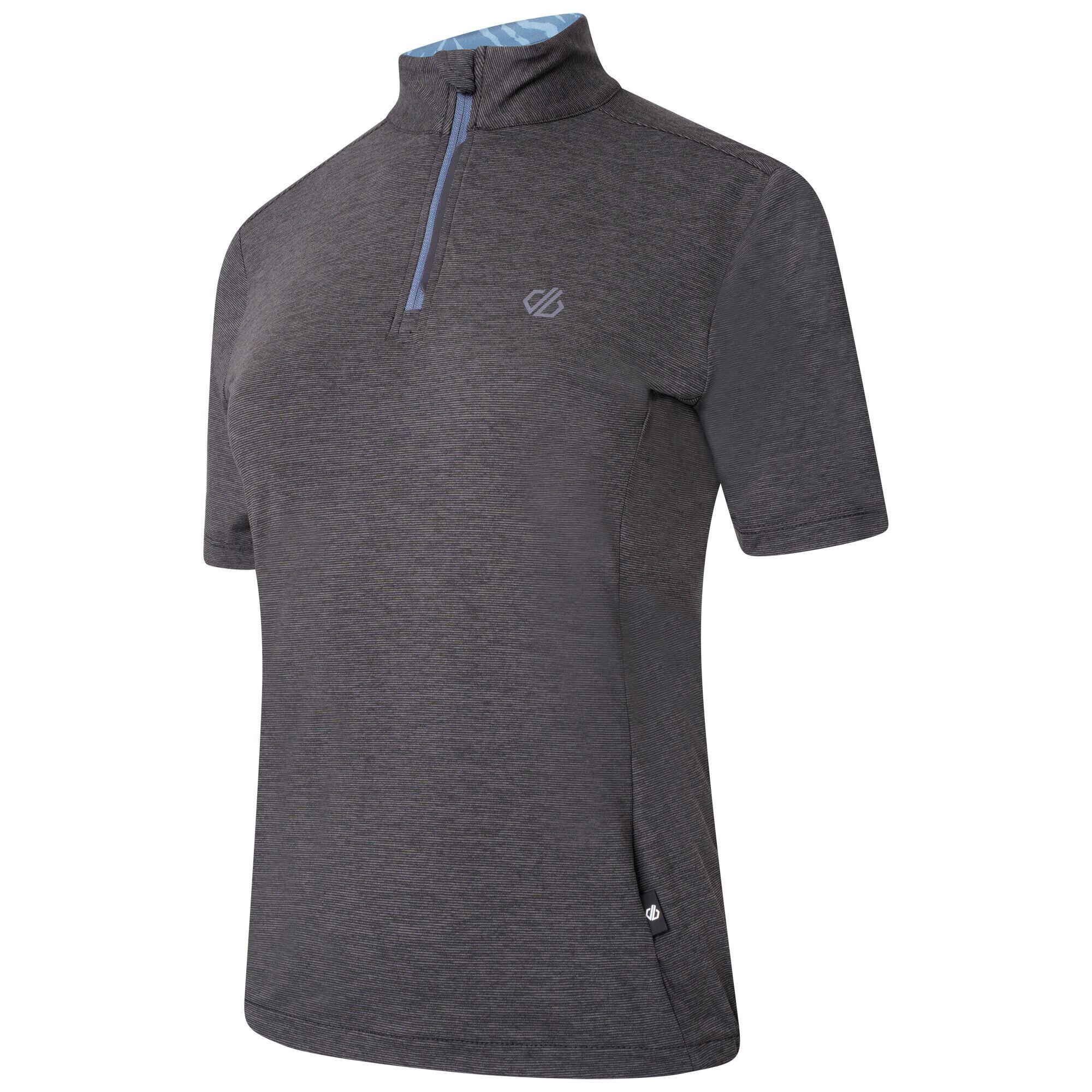 Womens/Ladies Pedal Through It Marl Lightweight Jersey (Black) 3/5