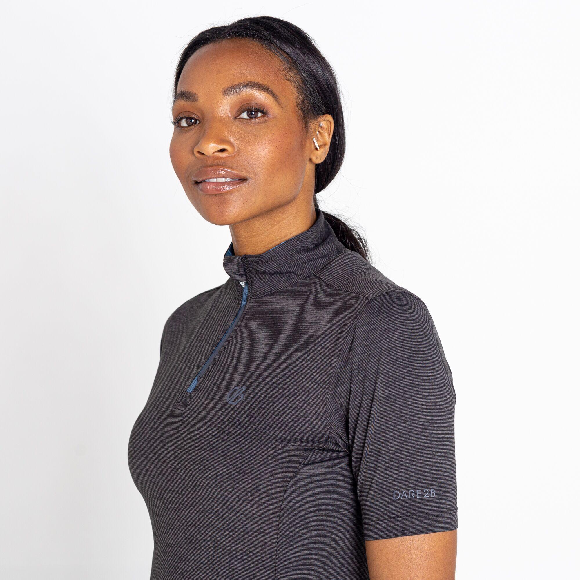 Womens/Ladies Pedal Through It Marl Lightweight Jersey (Black) 4/5