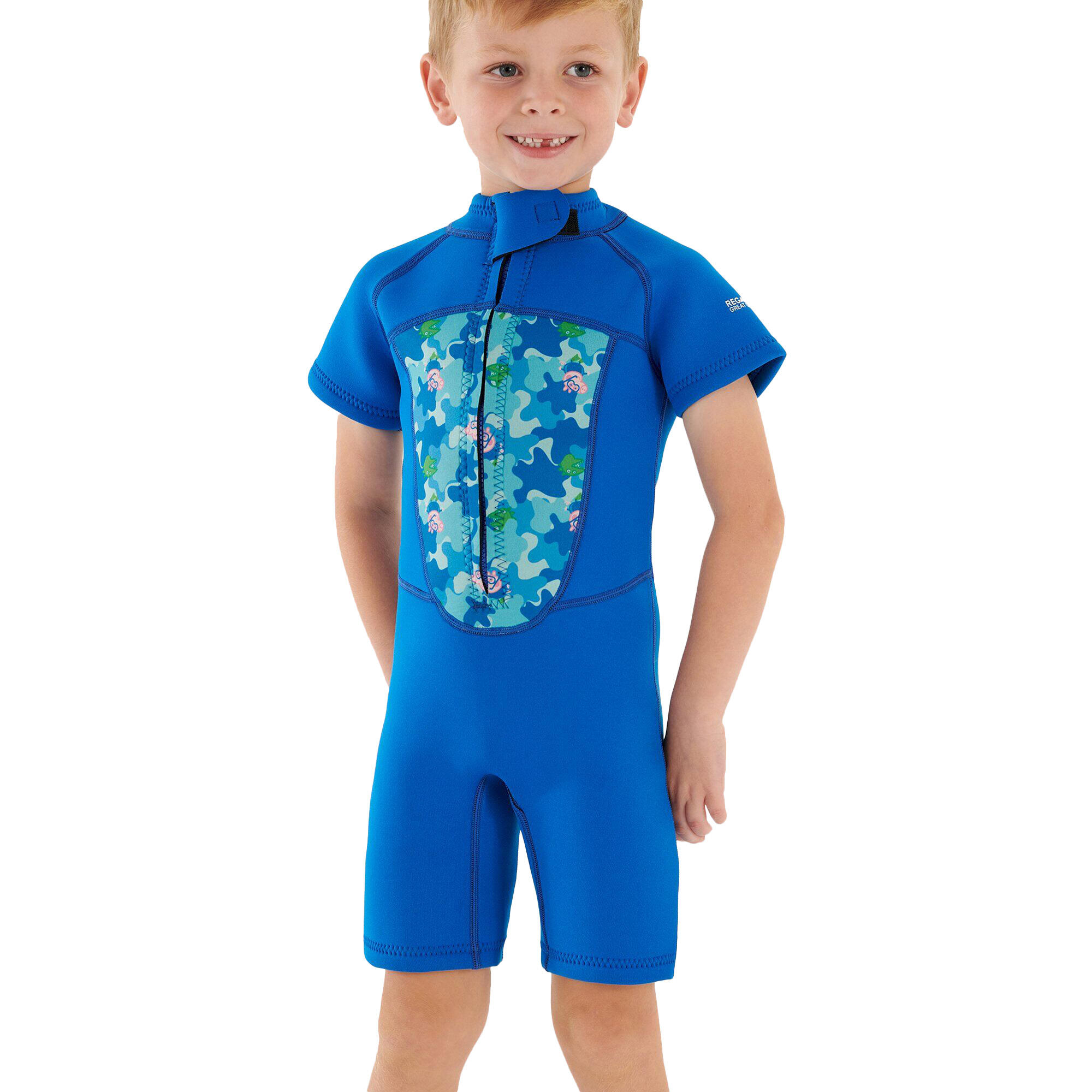 REGATTA Childrens/Kids Peppa Pig Camo Wetsuit (Imperial Blue)