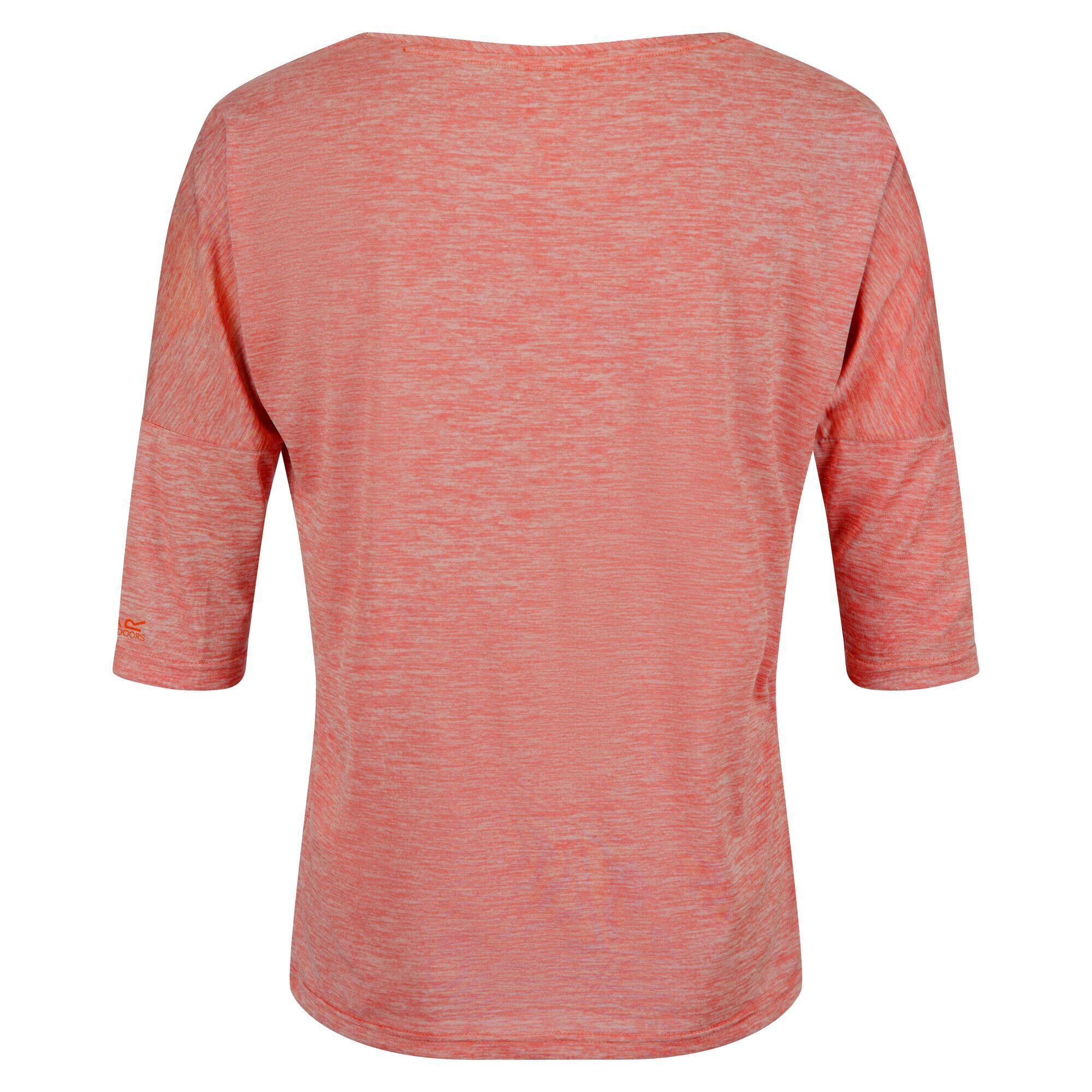 Womens/Ladies Pulser II 3/4 Sleeve TShirt (Neon Peach) 2/4