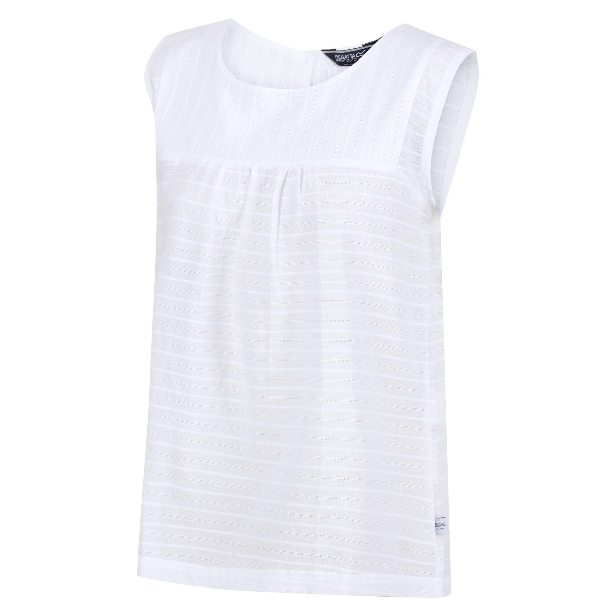 Womens/Ladies Bridgidine Linear Tank Top (White) 4/5