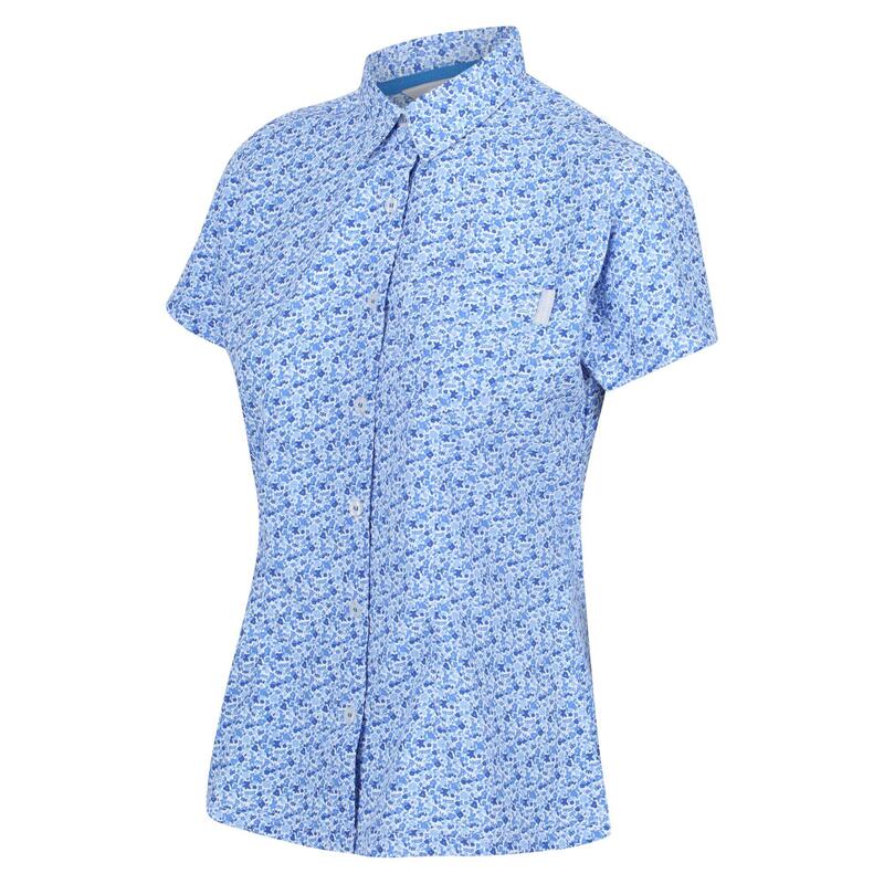 Camisa Estampado Pequenas Flores Mindano VI Mulher Azul Sónico