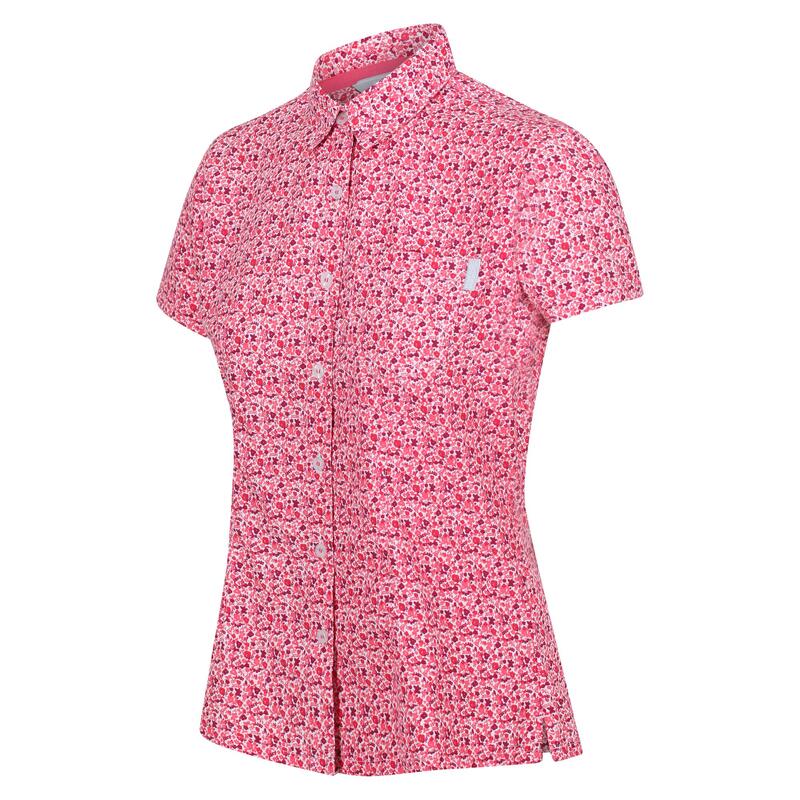 Dames Mindano VI Ditsy Print Shirt (Tropisch Roze)