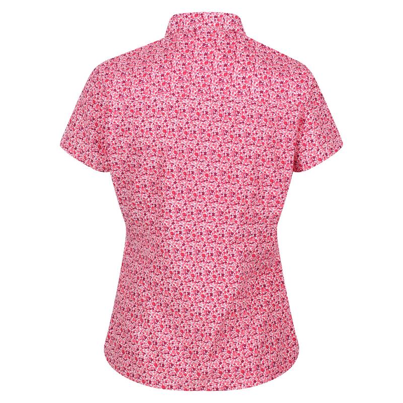 Dames Mindano VI Ditsy Print Shirt (Tropisch Roze)