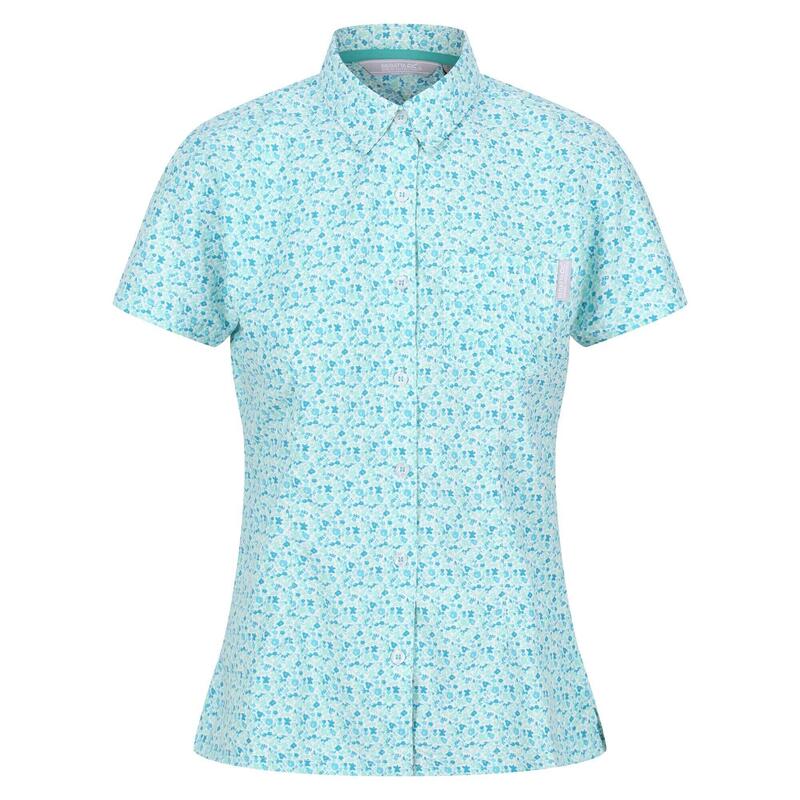 Dames Mindano VI Ditsy Print Shirt (Oceaangolf)