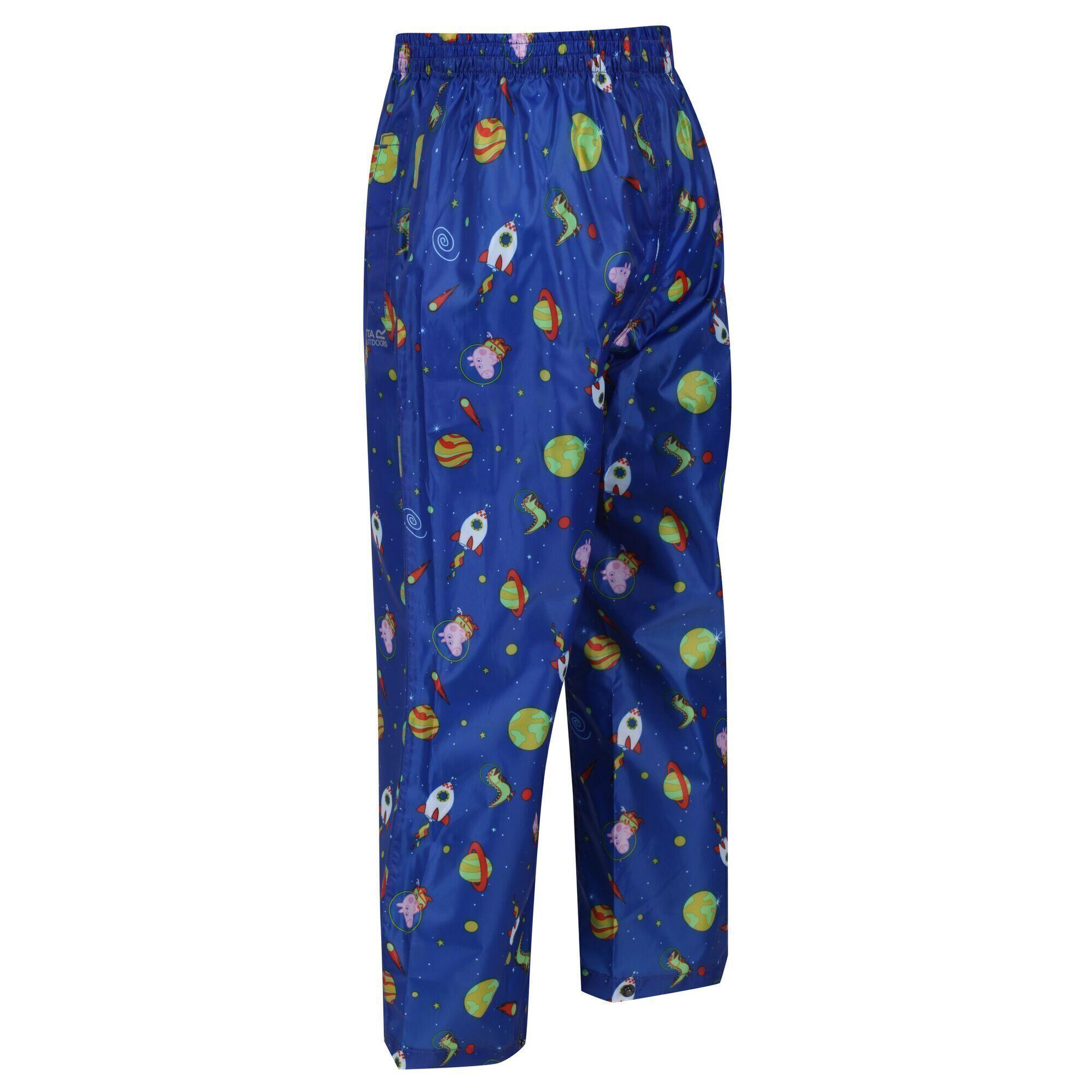 Childrens/Kids Cosmic Peppa Pig Waterproof Over Trousers (Surf Spray) 3/5