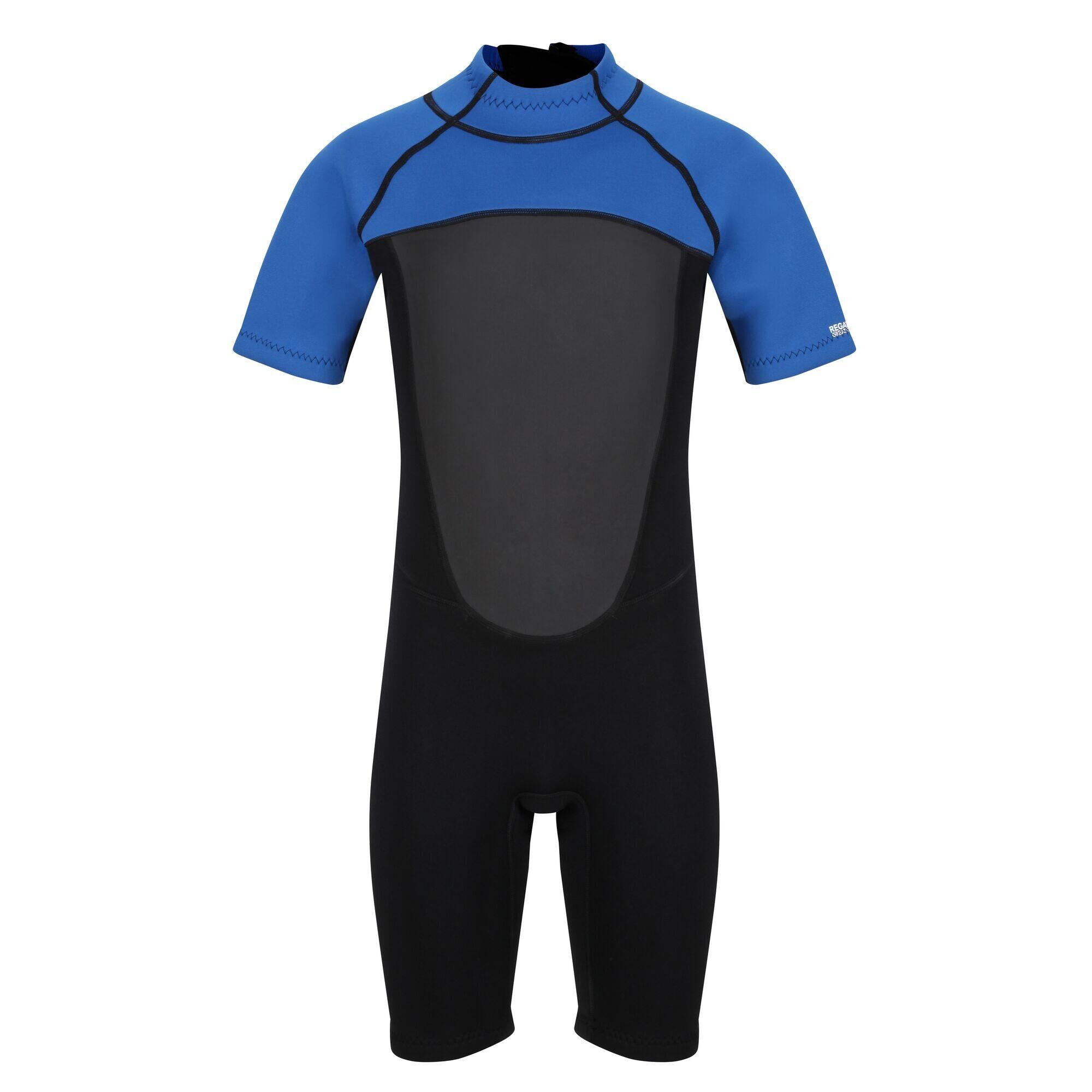 REGATTA Childrens/Kids Shorty Wetsuit (Black/Nautical Blue)