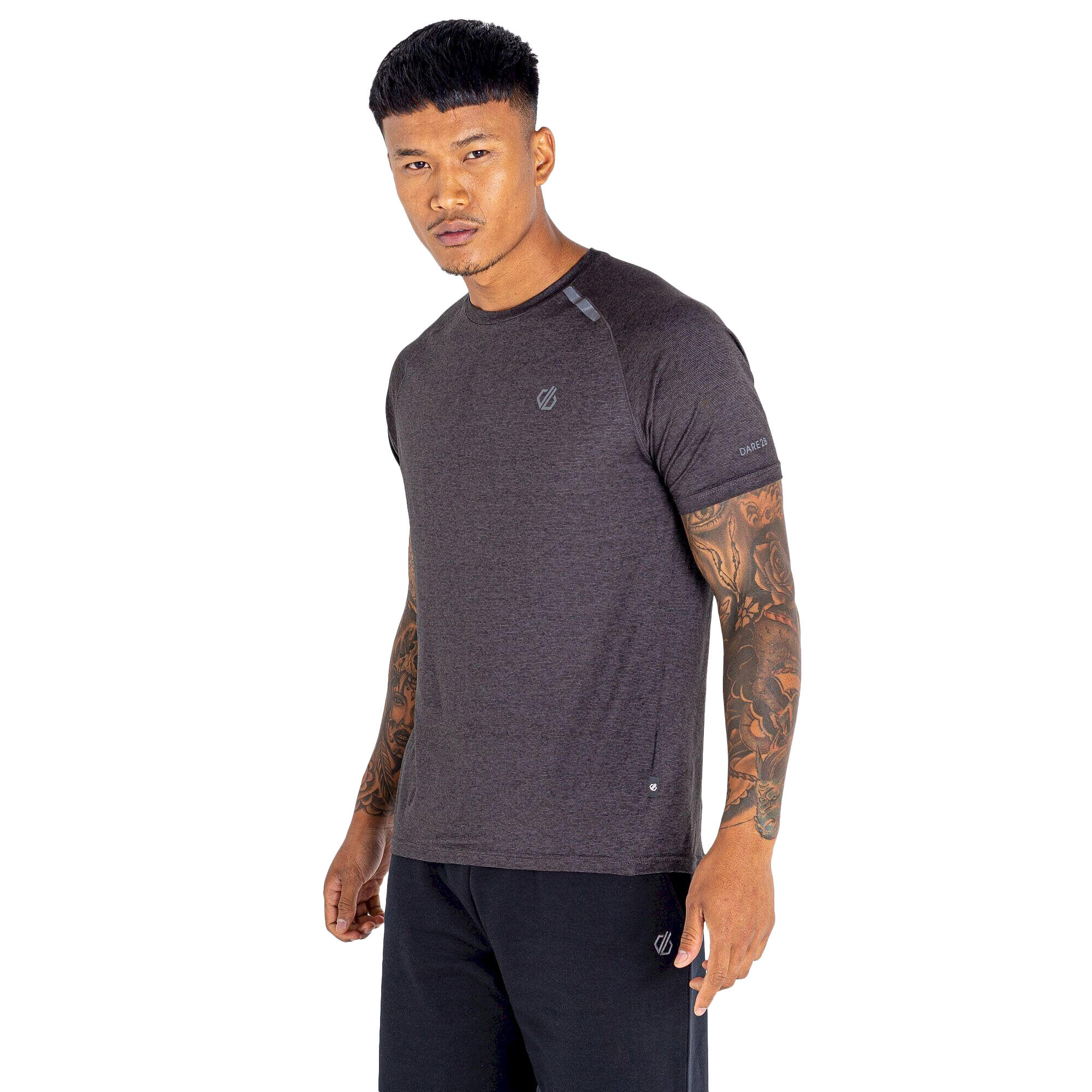 Mens Persist Marl TShirt (Black) 3/5