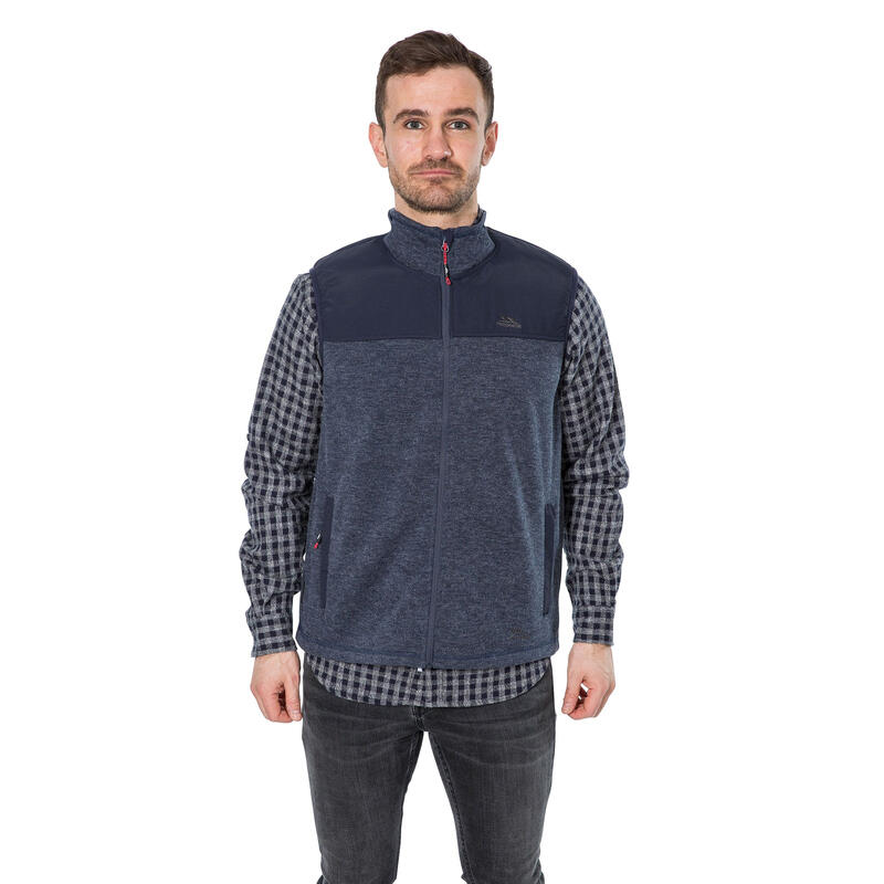 Veste Polaire Sans Manches LEAFMINER Homme (Bleu Marine Chiné)