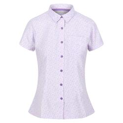 Dames Mindano VI Daisy Shirt met korte mouwen (Pastel Lila)