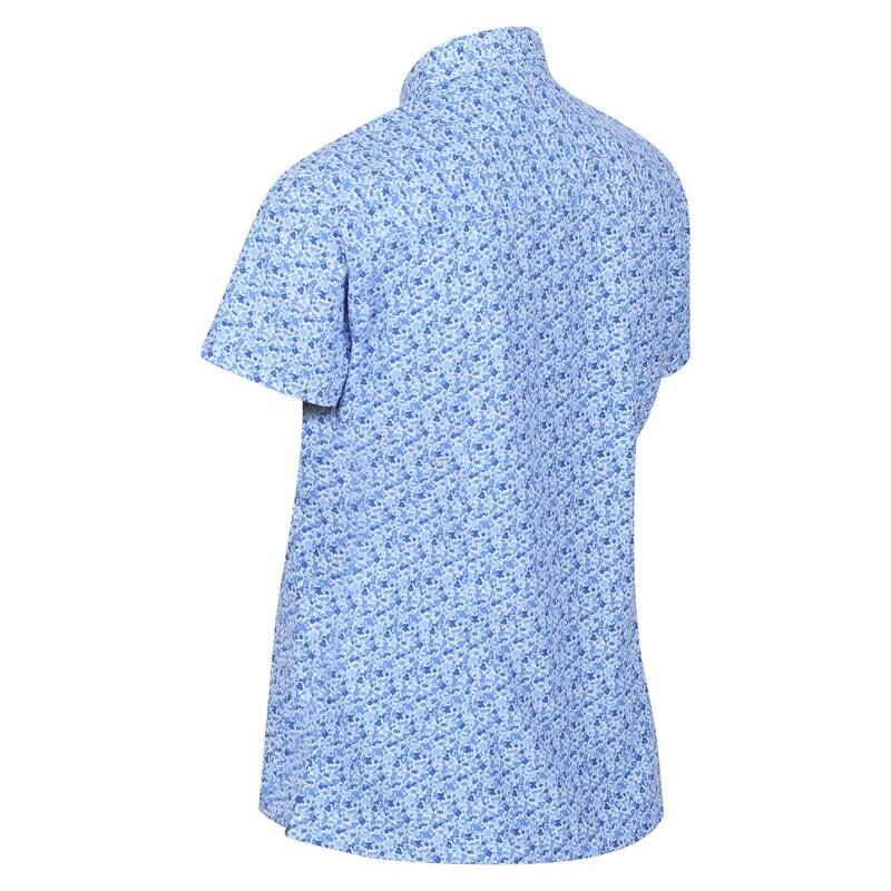 Dames Mindano VI Ditsy Print Shirt (Sonisch Blauw)